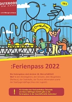 Plakat Ferienpass 2021 der Stadt Osterode am Harz